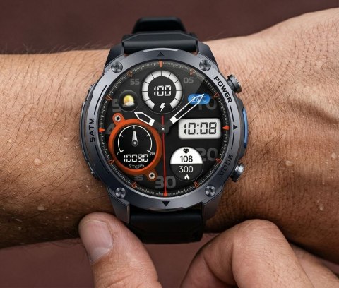 SMARTWATCH MĘSKI GRAVITY GT34-2 - AMOLED, DODATKOWA BRANSOLETA (sg060b)