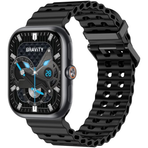 SMARTWATCH MĘSKI GRAVITY GT29-1 - ROZMOWY BLUETOOTH, DODATKOWY PASEK (sg057a)