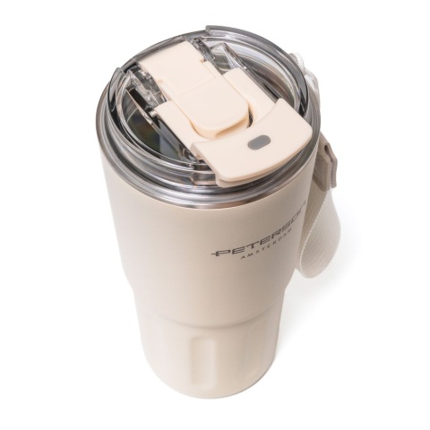Kubek Termiczny Peterson 600ml – Stal Nierdzewna, Słomka, Ustnik