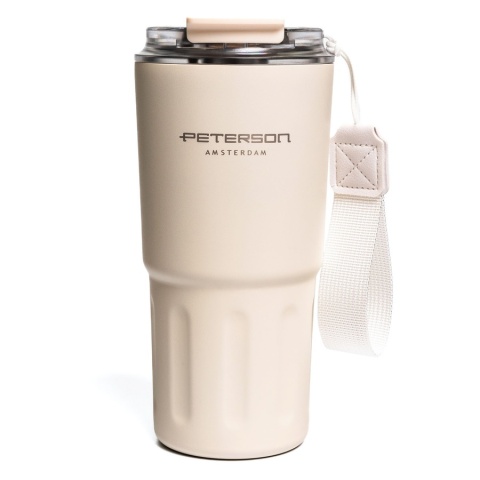 Kubek Termiczny Peterson 600ml – Stal Nierdzewna, Słomka, Ustnik