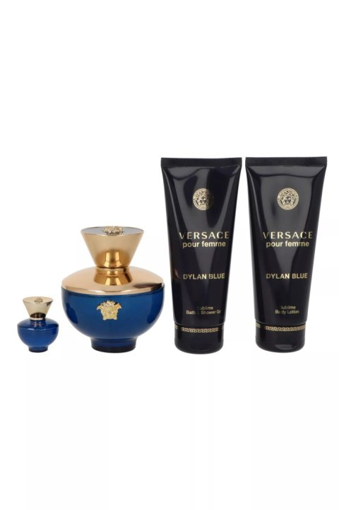 Zestaw Versace Dylan Blue Pour Femme Edp 100ml + Body Lotion 100ml + Shower Gel 100ml + Edp 5ml