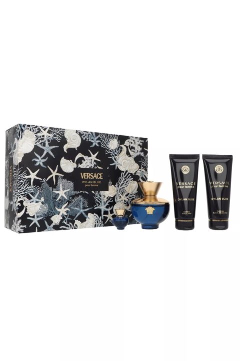Zestaw Versace Dylan Blue Pour Femme Edp 100ml + Shower Gel 100ml + Body Lotion 100ml + Edp 5ml