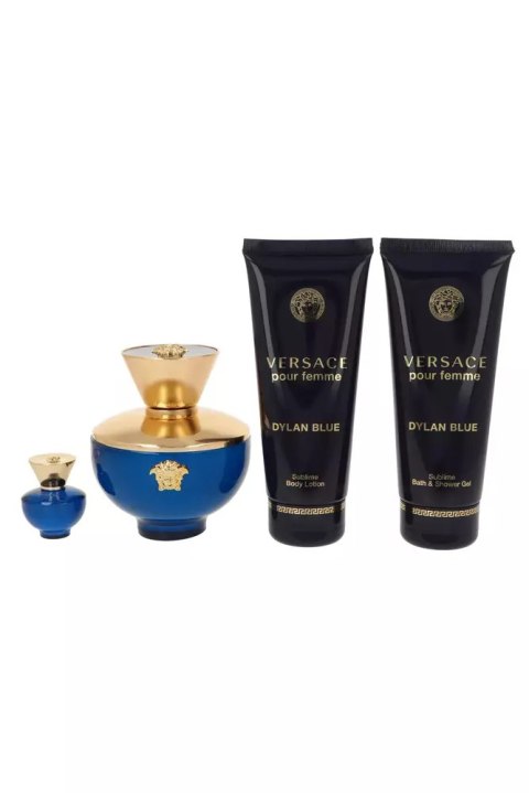 Zestaw Versace Dylan Blue Pour Femme Edp 100ml + Shower Gel 100ml + Body Lotion 100ml + Edp 5ml