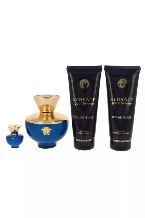 Zestaw Versace Dylan Blue Pour Femme Edp 100ml + Shower Gel 100ml + Body Lotion 100ml + Edp 5ml