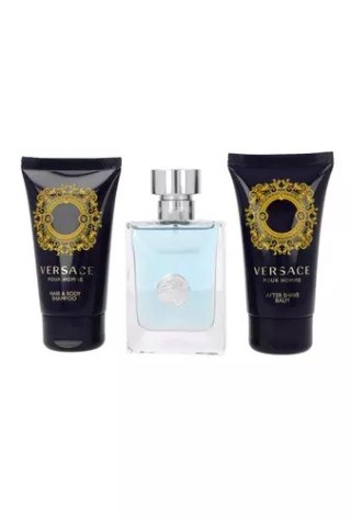 Zestaw Versace Pour Homme Edt 50ml + After Shave Balm 50ml + Hair & Body Shampoo 50ml