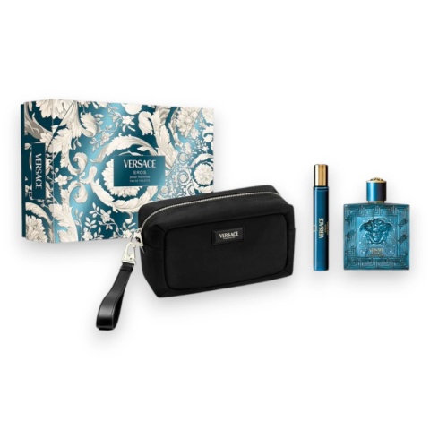 Zestaw Versace Eros dla Mężczyzn – EDT 100ml + 10ml + Kosmetyczka