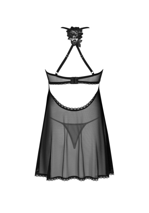 Babydoll 🖤 i stringi Latinesa Obsessive czarne XS/S – zmysłowy komplet bielizny damskiej