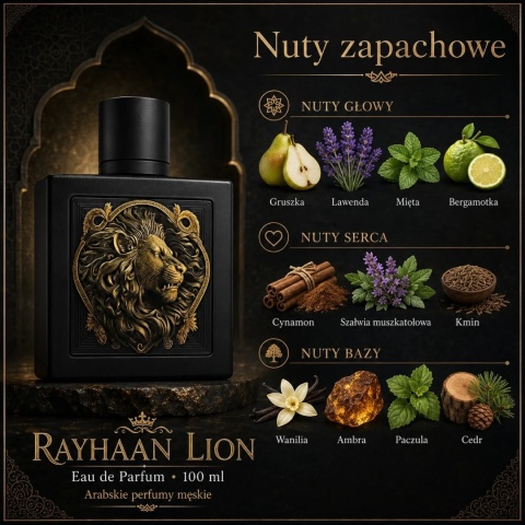Rayhaan Lion EDP 100 ml – arabskie perfumy męskie