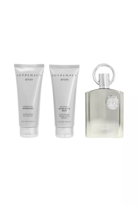 Zestaw Afnan Supremacy Silver Edp 100ml + Shower Gel 100ml + After Shave Balm 100ml