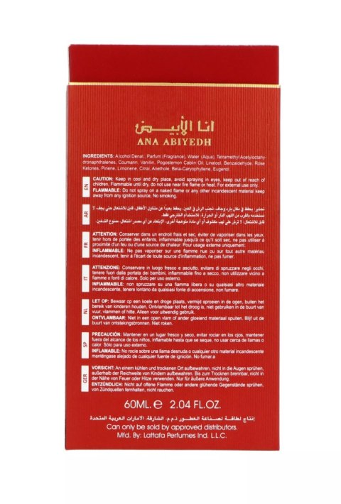 Lattafa Ana Abiyedh Scarlet Edp 60ml