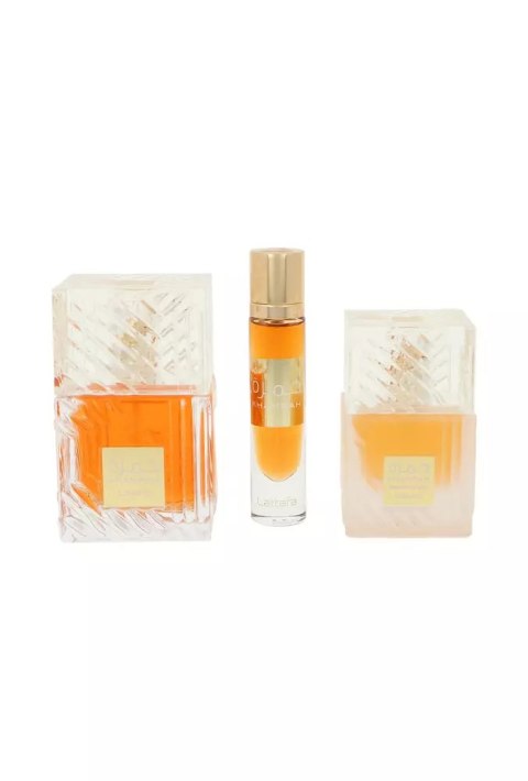 Zestaw Lattafa Khamrah Edp 100ml + Edp 12ml + Hair Mist 50ml