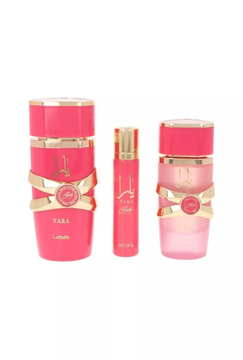 Zestaw Lattafa Yara Candy Edp 100ml + 12ml Edp + Hair Mist 50ml