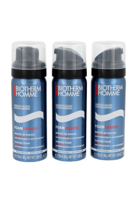 Zestaw Biotherm Travel Trio Sensitive Skin Shaving Foam 3x50ml
