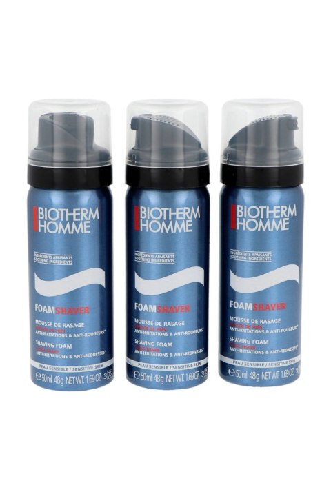 Zestaw Biotherm Travel Trio Sensitive Skin Shaving Foam 3x50ml