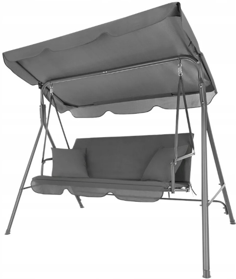 Huśtawka Ogrodowa 3-Osobowa Relax Funfit Garden – Zestaw z Materacem i Poduszkami