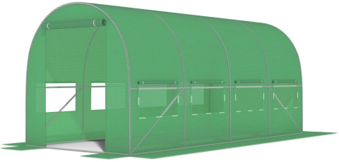 Tunel Foliowy ZIELONY z oknami - 10m2 = 400*250*200