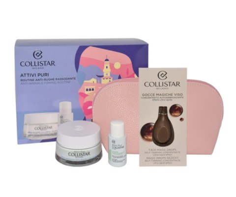 Zestaw Collistar Attivi Puri Collagen Balm Cream + Salicylic Acid Lotion 15ml + Self Tanning Drops Sample + Cosmetics Bag