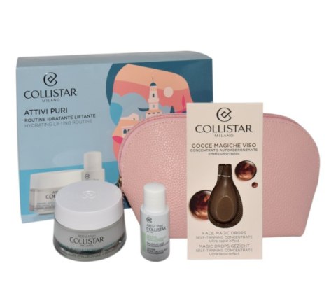 Zestaw Collistar Attivi Puri Facial Lotion 15ml + Volumizing Face Cream 50ml + Cosmetics Bag