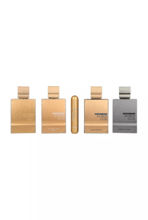 Zestaw Al Haramain Amber Oud Collection 4 x 60ml - Amber Oud Gold Edition + Amber Oud Bleu Edition + Amber Oud White Edition + A