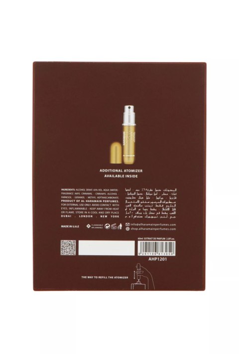Al Haramain Amber Oud Gold Edition Extreme Pure Perfume 60ml + Travel Atomizer