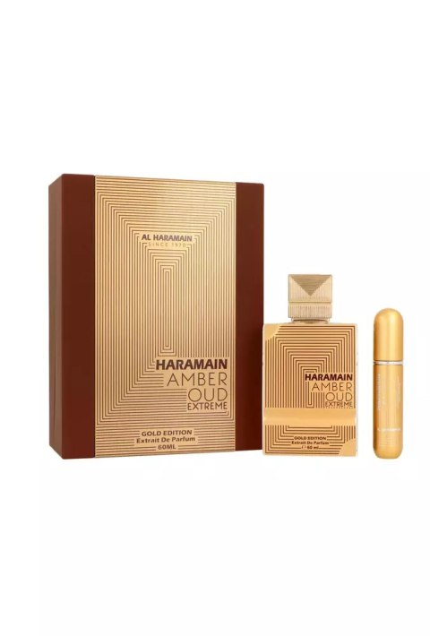 Al Haramain Amber Oud Gold Edition Extreme Pure Perfume 60ml + Travel Atomizer