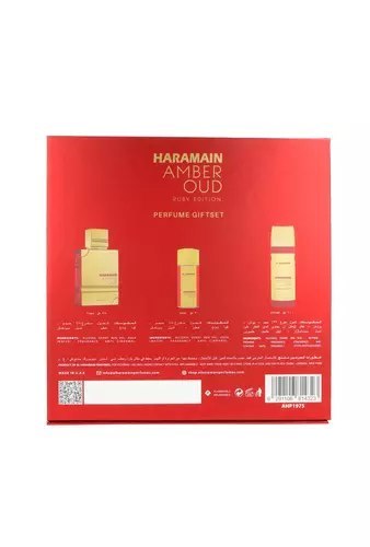 Zestaw Al Haramain Amber Oud Ruby Edition Pure Perfume 75 ml + Pure Perfume 30ml + Deodorant Body Spray 200ml