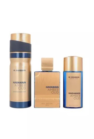 Zestaw Al Haramain Amber Oud Bleu Edition Edp 75 ml + Edp 30ml + Deodorant Body Spray 200ml
