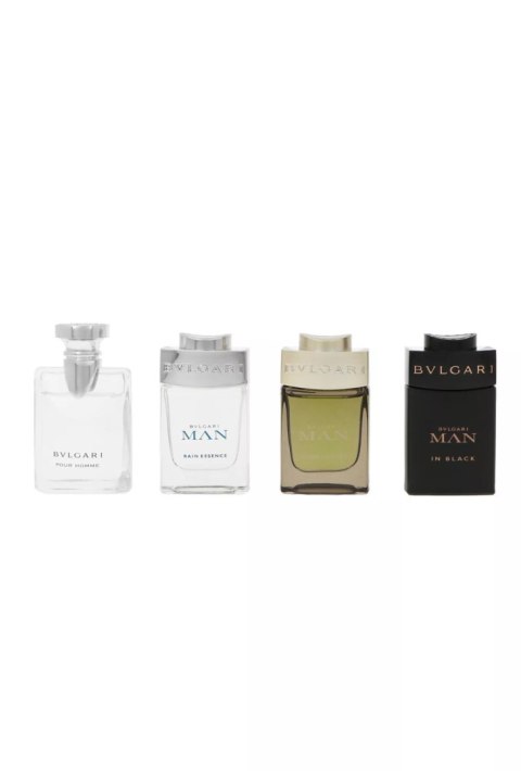 Zestaw Bvlgari Mini: Pour Homme Edt 5ml + Man Wood Essence Edp 5ml + Man In Black Edp 5ml + Man Rain Essence Edp 5ml