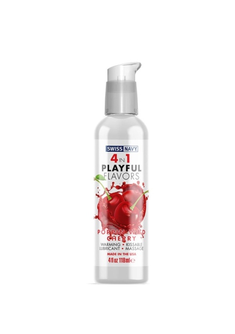 4 In 1 Lubricant Poppin Wild Cherry 118ml – Smakowy Żel Intymny 4w1