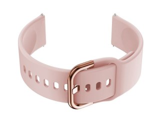 Pasek gumowy do smartwatch U01 - różowy/rosegold - 22mm