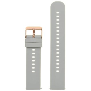 Pasek gumowy do zegarka U27 - jasny szary/rosegold - 22mm