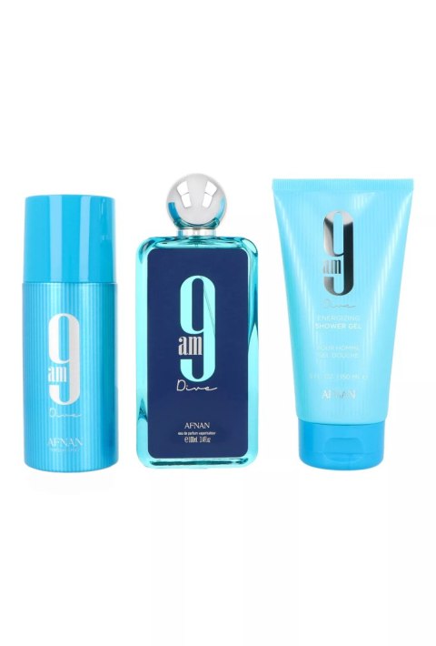 Zestaw Afnan 9 am Dive Edp 100ml + Shower Gel 150ml + Deodorant 150ml