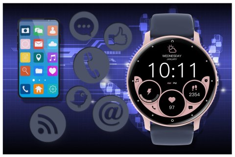 SMARTWATCH UNISEX GRAVITY GT1-7 PRO - ROZMOWY BLUETOOTH, DODATKOWY PASEK (sg027g)