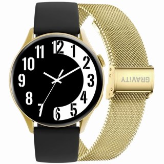 SMARTWATCH DAMSKI GRAVITY GT11-1 - AMOLED, DODATKOWY PASEK (sg044a)