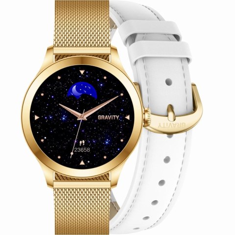 SMARTWATCH DAMSKI GRAVITY GT25-2 PRO - AMOLED, DODATKOWY PASEK (sg039b)