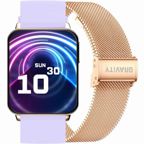 SMARTWATCH UNISEX GRAVITY GT17-3 - AMOLED, DODATKOWY PASEK (sg038c)