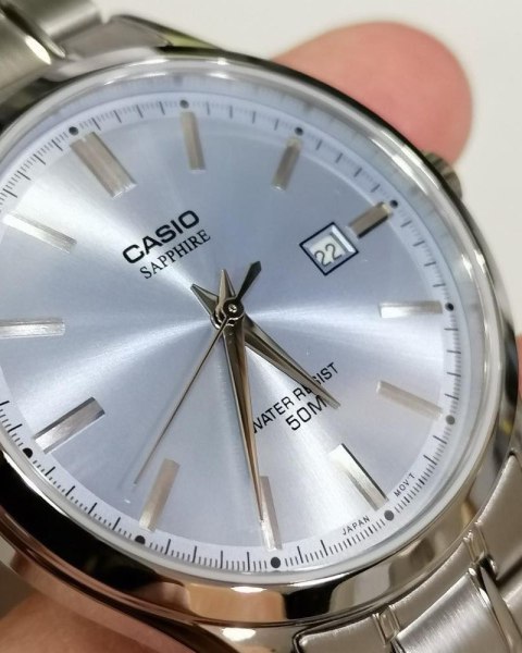 Zegarek Męski Casio MTS-115D-2A2V + BOX (zd292b) SZAFIR