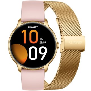 SMARTWATCH DAMSKI GRAVITY GT31-1 - AMOLED, DODATKOWY PASEK (sg052a)
