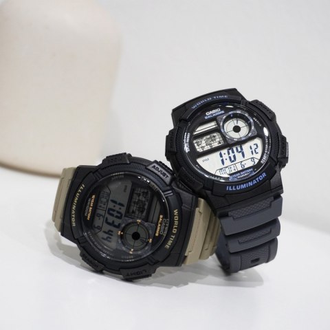 ZEGAREK MĘSKI CASIO AE-1000W-8AVEF (zd073j) - WORLD TIME + BOX