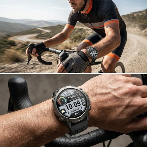 SMARTWATCH MĘSKI GRAVITY GT42-1 - AMOLED, DODATKOWA BRANSOLETA (sg056a)