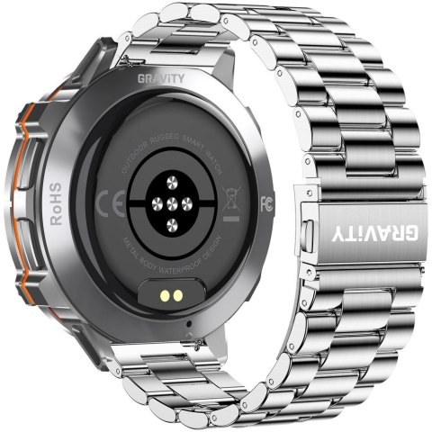 SMARTWATCH MĘSKI GRAVITY GT42-4 - AMOLED, DODATKOWA BRANSOLETA (sg056d)