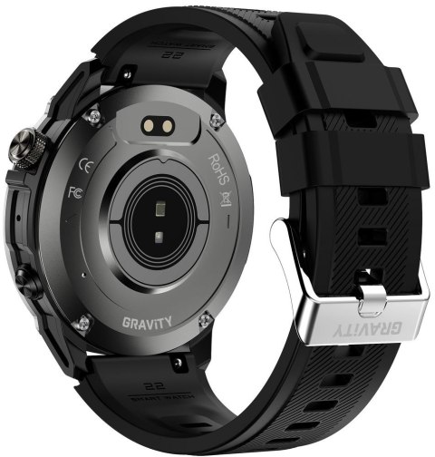 SMARTWATCH MĘSKI GRAVITY GT46-1 - AMOLED, DODATKOWA BRANSOLETA(sg055a)