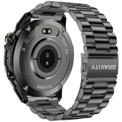 SMARTWATCH MĘSKI GRAVITY GT46-3 - AMOLED, DODATKOWA BRANSOLETA (sg055c)