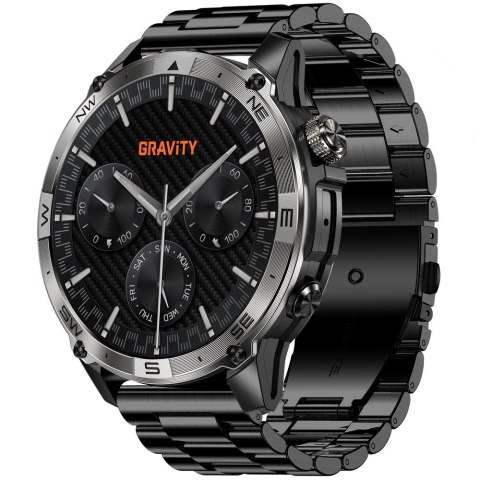 SMARTWATCH MĘSKI GRAVITY GT46-4 - AMOLED, DODATKOWA BRANSOLETA (sg055d)