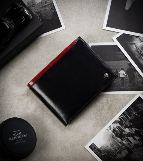 Portfel Męski N992-RVT Black+Red
