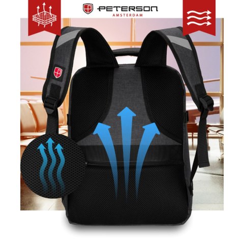 Wodoodporny plecak z poliestru z miejscem na laptopa - Peterson