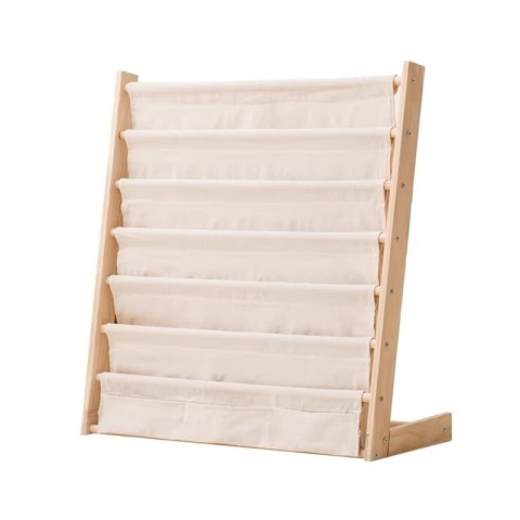 Regał, 6 poziomowy stojak, organizer na książki z kieszonkami 79 x 60 cm