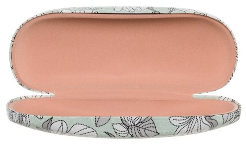 Eleganckie etui na okulary ze skóry ekologicznej z kwiatowym wzorem - 4U Cavaldi