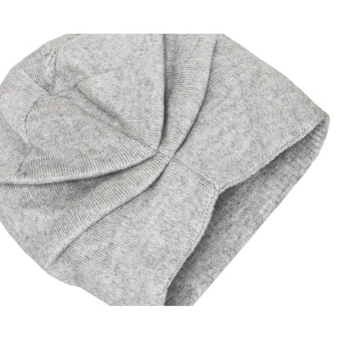Czapka damska zimowa slouchy z kryształkami szara - Peterson