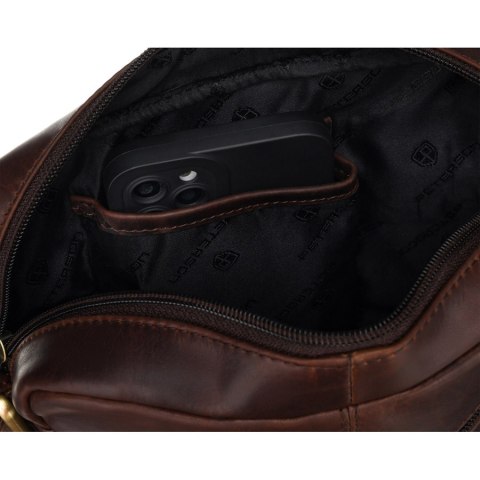 Torba damska listonoszka crossbody ze skóry naturalnej - Peterson